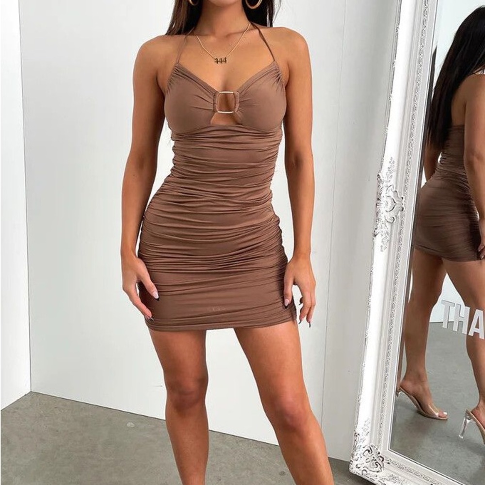 NWT That’s So Fetch Alexis Dress - Brown size 6